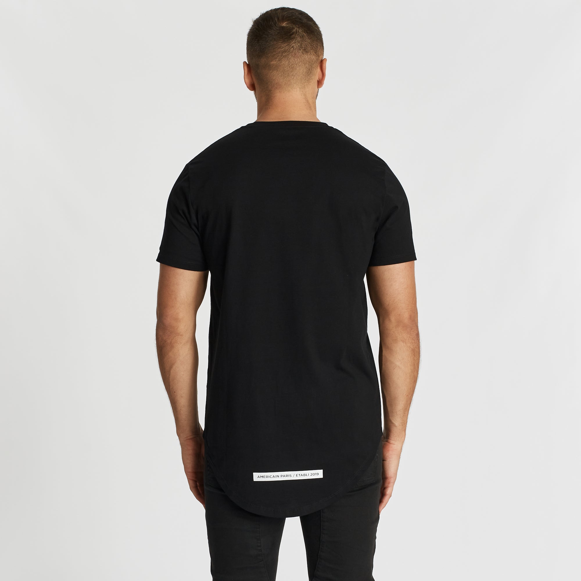 A La Mort Dual Curved T-Shirt Jet Black