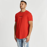 Avec Nous Dual Curved T-Shirt Red