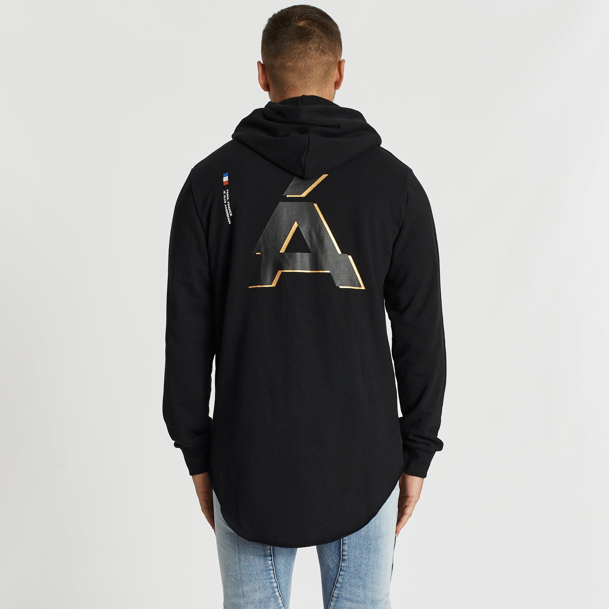 Coeur Noir Dual Curved Hoodie Jet Black