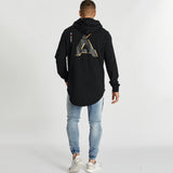 Coeur Noir Dual Curved Hoodie Jet Black