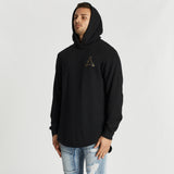 Coeur Noir Dual Curved Hoodie Jet Black