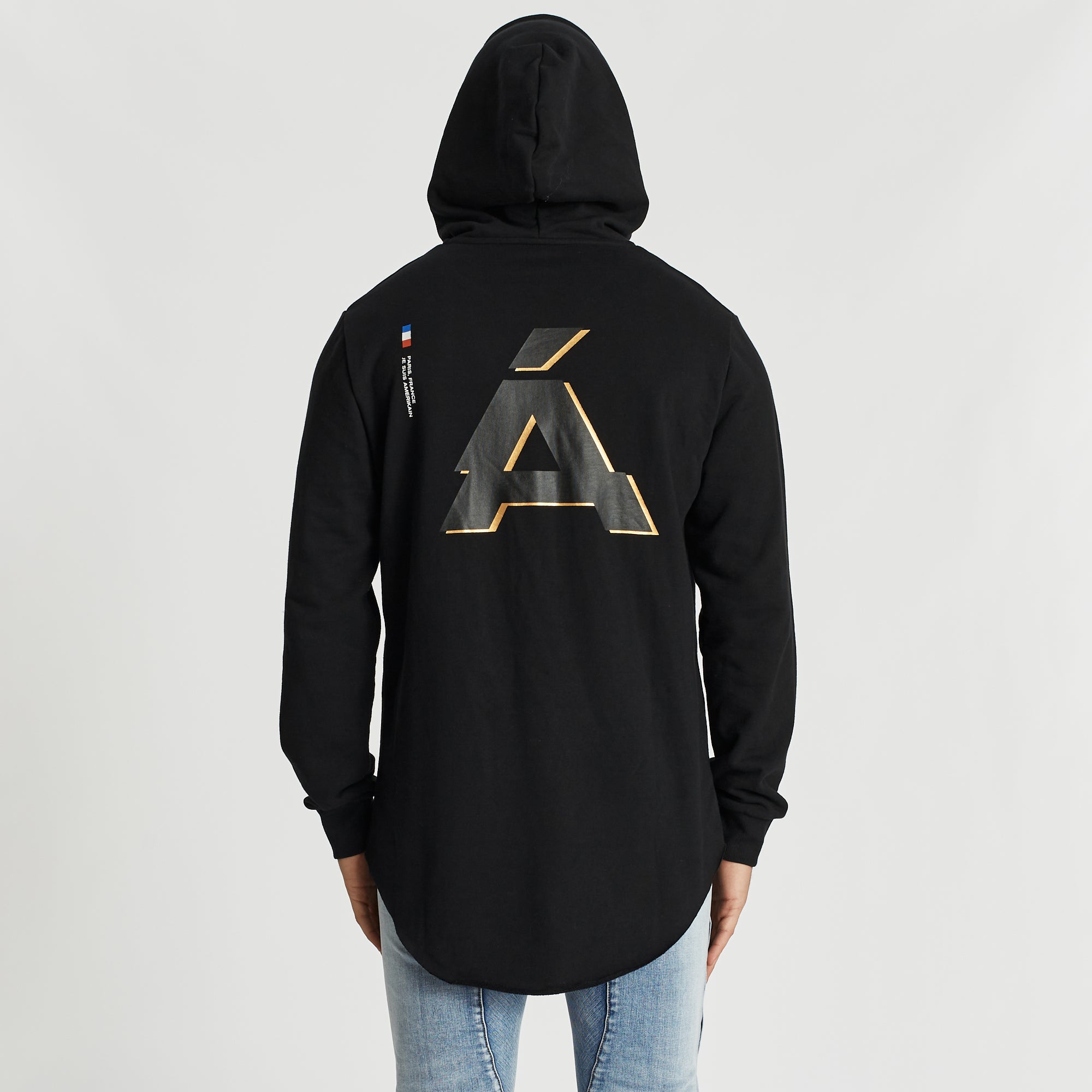 Coeur Noir Dual Curved Hoodie Jet Black