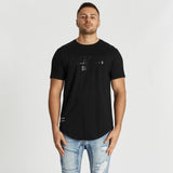 Ca Ca Va Vient Dual Curved T-Shirt Jet Black