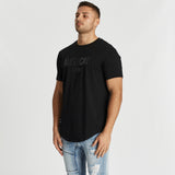 Ca Ca Va Vient Dual Curved T-Shirt Jet Black