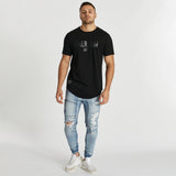 Ca Ca Va Vient Dual Curved T-Shirt Jet Black