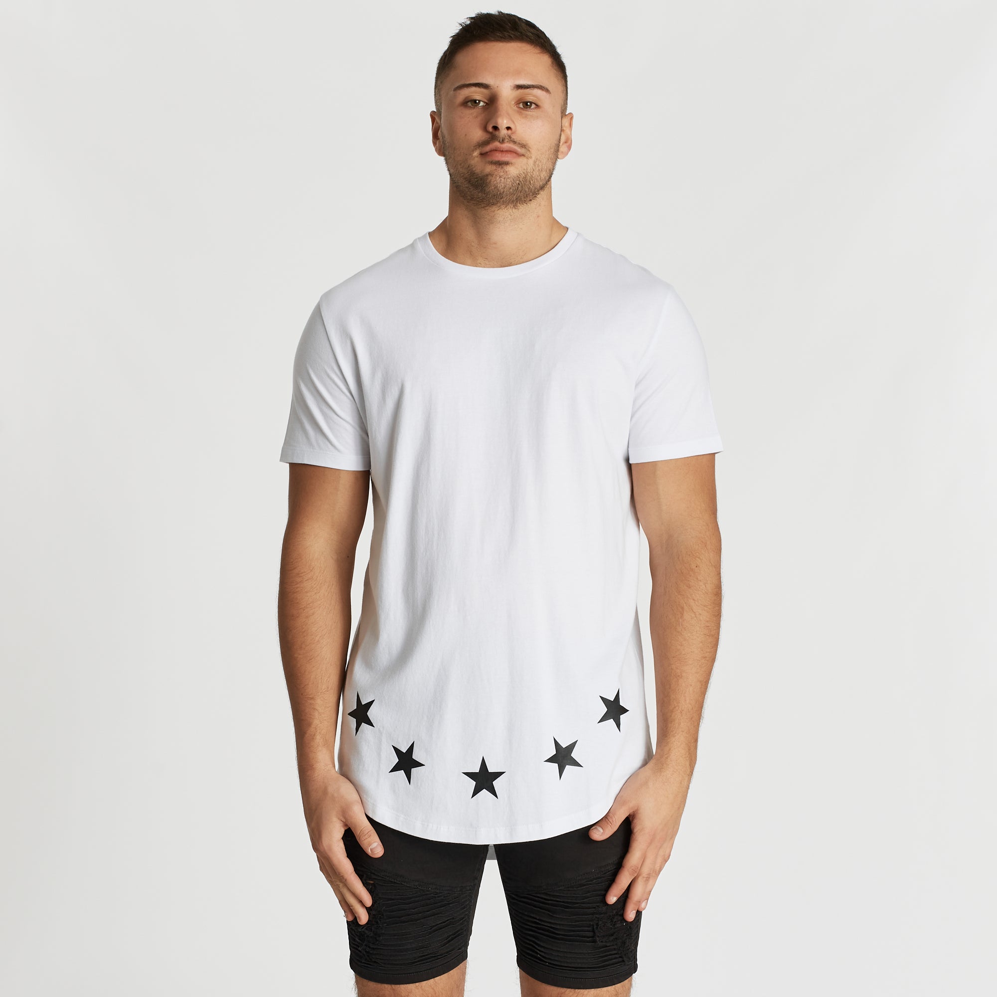 Desole Dual Curved T-Shirt White