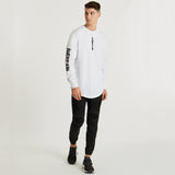 Etroit Dual Curved Long Sleeve T-Shirt White