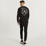 Cicatrice Dual Curved Long Sleeve T-Shirt Jet Black