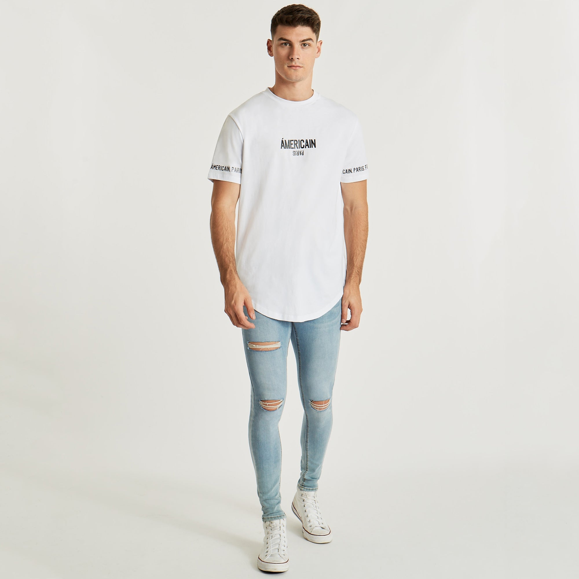 Egal Dual Curved T-Shirt White