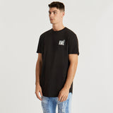 Cris Dual Curved T-Shirt Jet Black