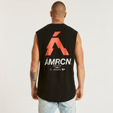 Aurora Scoop Back Muscle Tee Jet Black