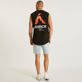 Aurora Scoop Back Muscle Tee Jet Black