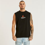 Aurora Scoop Back Muscle Tee Jet Black